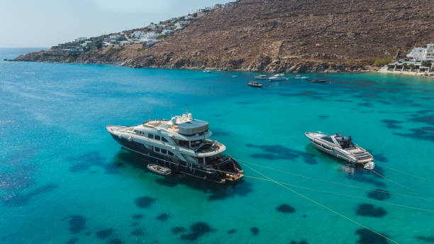 istock Mykonos famous Psarou bay. 1310625196