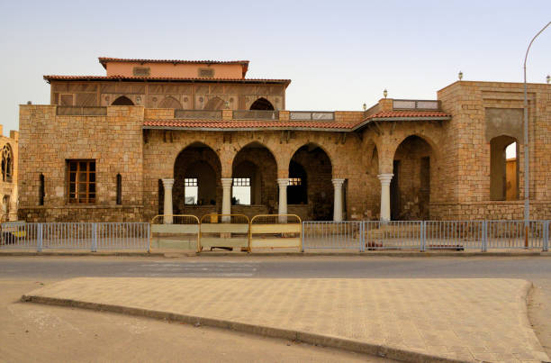 istock Post Office building (1924) - dilapidate coral block structure on Piazza Cassolo, Massawa, Er 1310625653