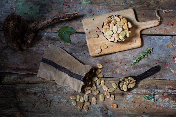 istock Top view of the Leonforte dried broad beans o 1310632477