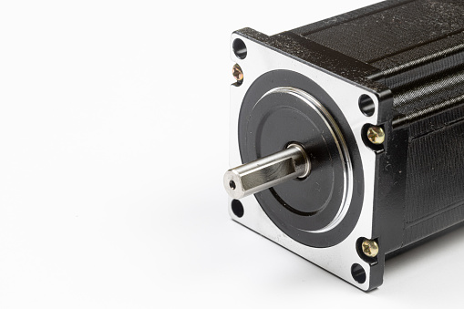 Stepper Motor for CNC machining with copy space.