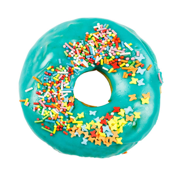 istock Donut in blue glaze and colored sprinkles. 1310635505