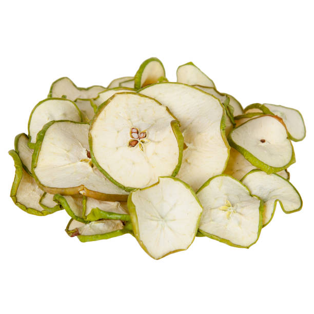 close-up of fruit . dried apple - dried apple imagens e fotografias de stock
