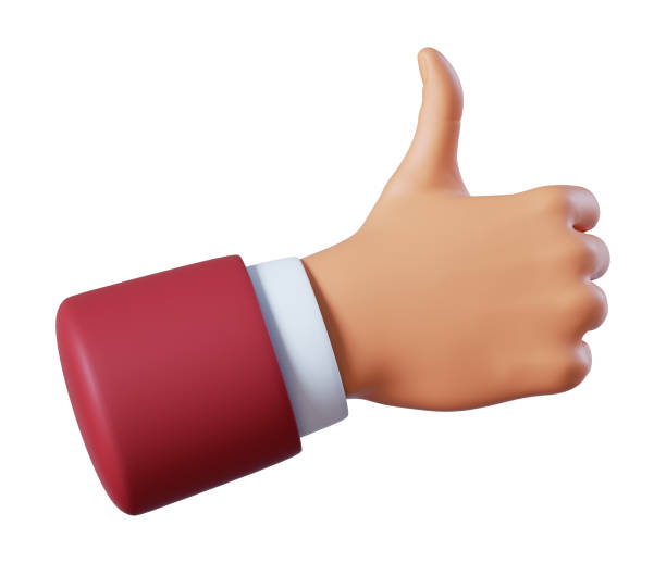 istock 3d render, cartoon character businessman hand thumb up, like gesture isolated on white background, professional approval concept 1310644941