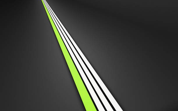 istock White and green straight stripes on a gray background. 3d pattern lines modern design, stripes geometric shapes perspective 1310650793
