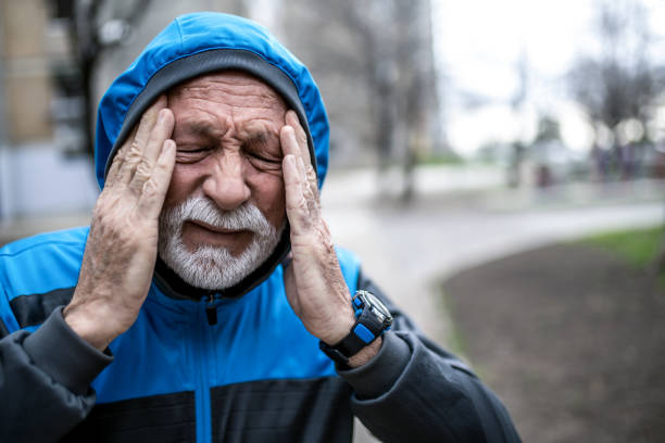 istock Senior sportsman having a headache. 1310652741