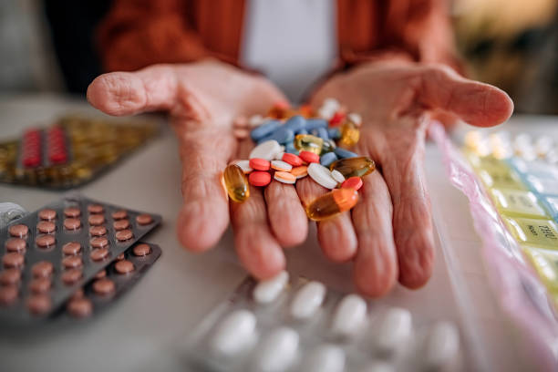 istock Full hands of medicine 1310657716