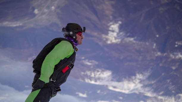 istock Freefall jumper soars above Swiss mountain landscape 1310657726