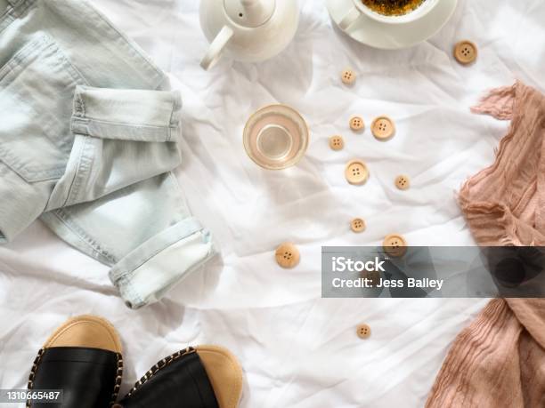 Bright Flat Lay 3 Stock Photo - Download Image Now - Australia, Casual Clothing, Color Image
