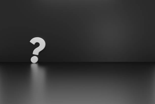 istock color white question mark black background concept . 3D Illustration Rendering premium . minimalist design graphic 1310677780