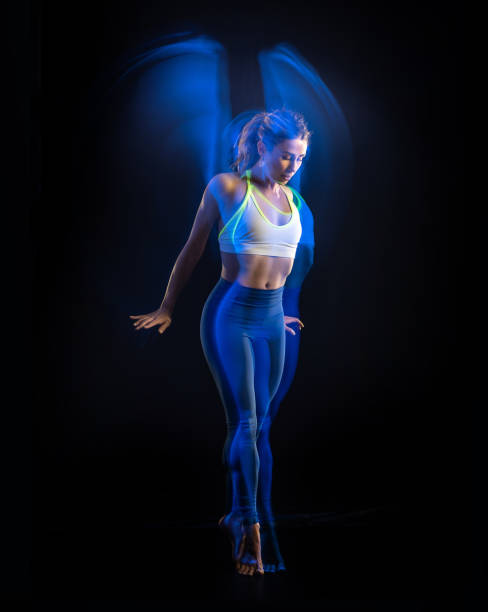 istock Ballet dancer with light slow motion effects appear to have wings 1310686407