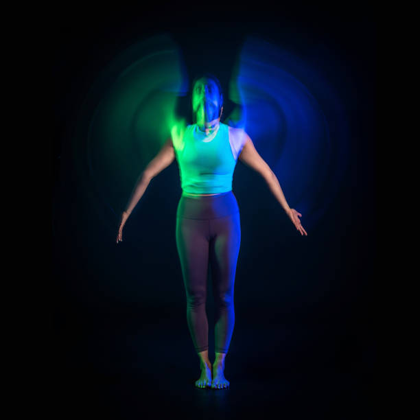 istock Woman dancing appears to be a bird or winged creature 1310686416
