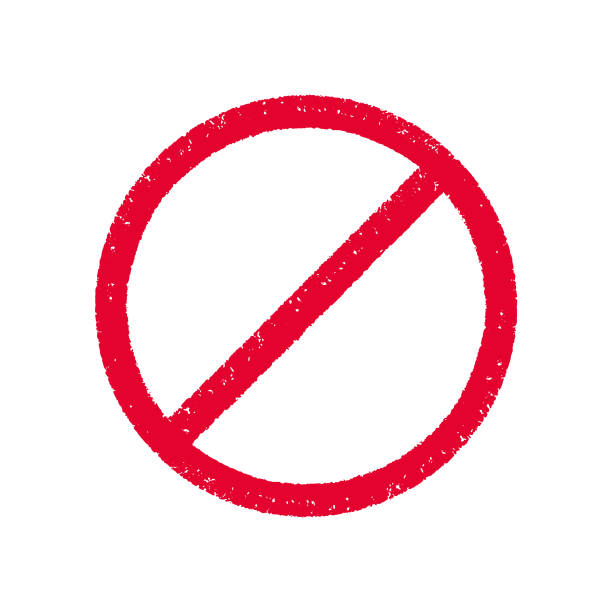 kein zeichen. rotes verbotsschild. - do not disturb sign illustrations stock-grafiken, -clipart, -cartoons und -symbole