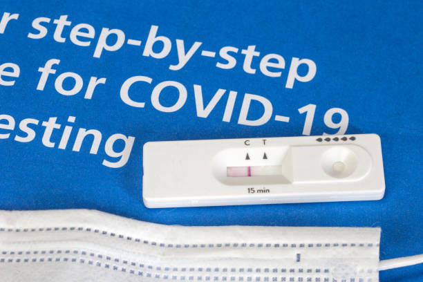 istock Coronavirus home testing. Self test kit and guide for home testing Covid-19, coronavirus,health,business,stay home concept 1310708041