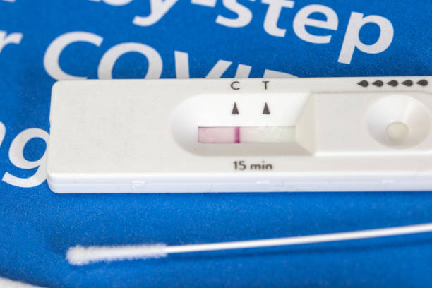 istock Coronavirus home testing. Self test kit and guide for home testing Covid-19, coronavirus,health,business,stay home concept 1310708060