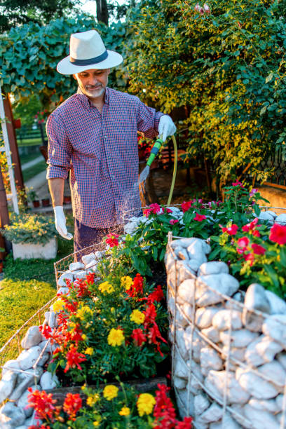 istock Man Watering Garden 1310713057