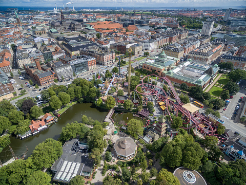 Cityscape of Copenhagen, Denmark.