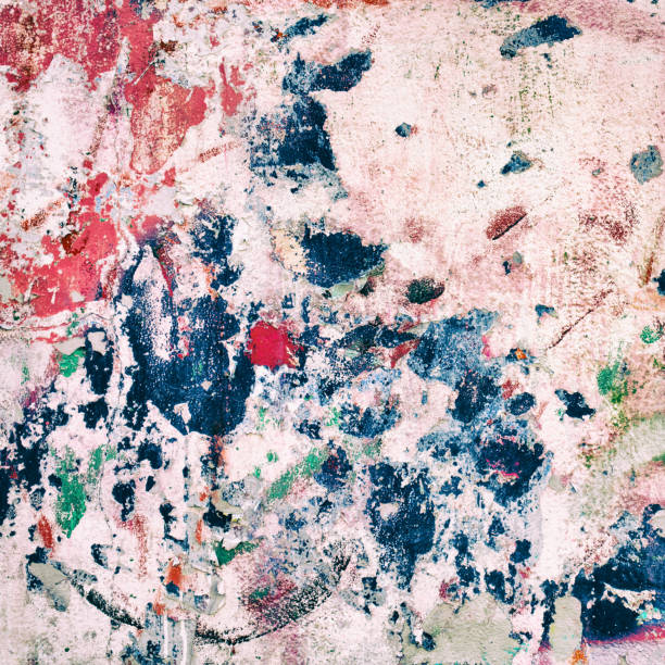 istock Texture of an old cracked, multi-colored wall. Square orientation. Vignette. Backgrounds. 1310718730