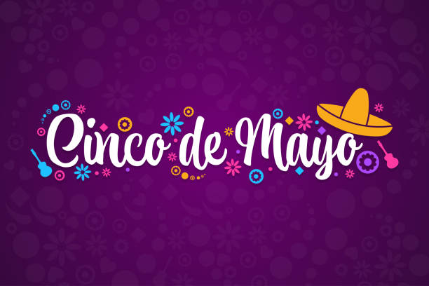 Cinco de Mayo. Inscription May 5 in Spanish. Holiday concept. Template for background, banner, card, poster with text inscription. Vector EPS10 illustration. Cinco de Mayo. Inscription May 5 in Spanish. Holiday concept. Template for background, banner, card, poster with text inscription. Vector EPS10 illustration cinco de mayo stock illustrations