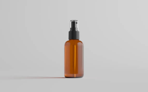 istock Amber Spray Bottle Mockup - One Bottle 1310726009