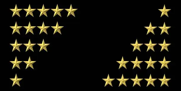 Vector illustration of Star ratings  Estelas   Sterne