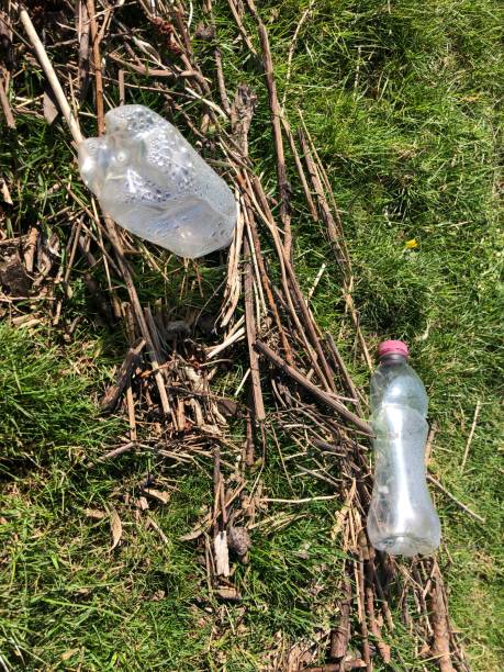 istock Two plastic bottles polluting the countryside with plastic 1310729674