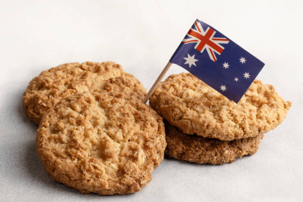 istock Australian Anzac Day Biscuits traditionally made with rolled oats and golden syrup and coconut. Crispy and delicious. 1310729708