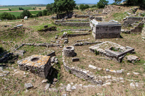 troie - sparta greece ancient past archaeology photos et images de collection