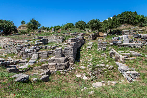 troie - sparta greece ancient past archaeology photos et images de collection