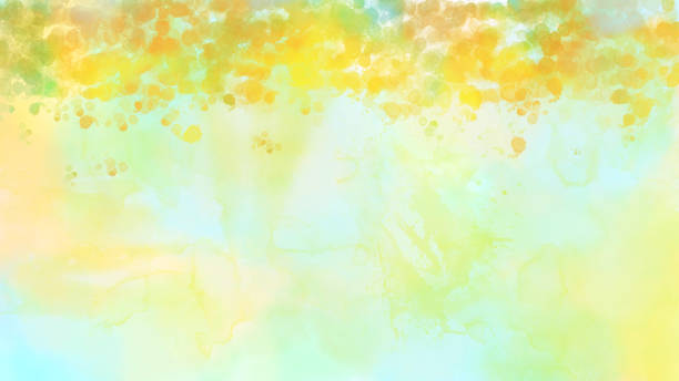 istock A refreshing background illustration of yellow-green with a watercolor touch 1310733520