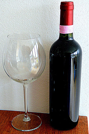 Bottle with Dark Background