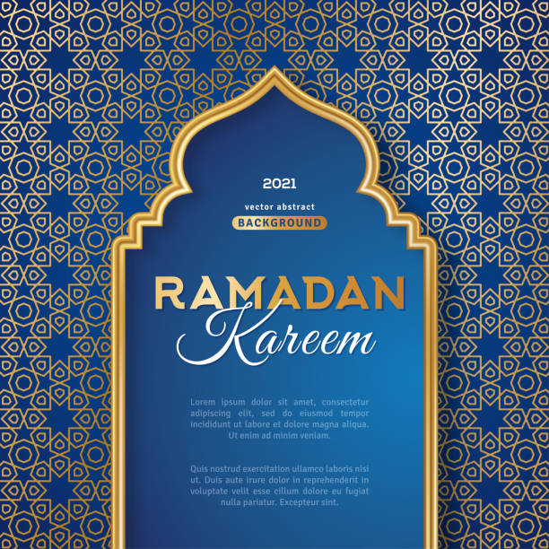 ilustraciones, imágenes clip art, dibujos animados e iconos de stock de cartel del ramadán con marco de mezquita - eman mansour beauty arabia
