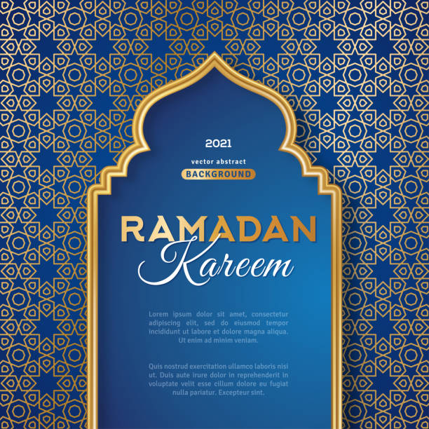 illustrazioni stock, clip art, cartoni animati e icone di tendenza di poster del ramadan con cornice della moschea - door tickets