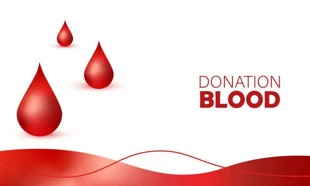 Vector illustration of World Blood Donor Day vector concept background.stock illustration