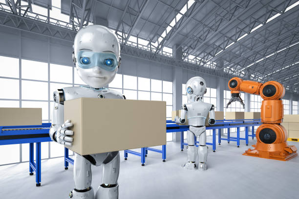 istock Robot in factory 1310741000