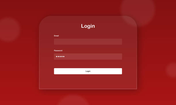 Login Rojos Html 460+ Modern Blank Login Form For Websites Ilustraciones de Stock ...