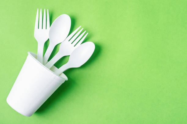 istock Eco friendly biodegradable paper disposable for packaging food and paper glass 1310742565