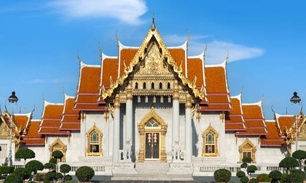 istock Wat Benchamabophit Dusitvanaram, Marble temple in Bangkok, Thailand 1310743943