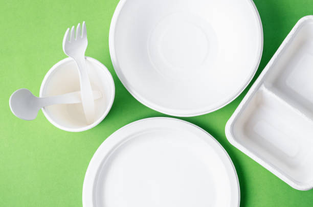 istock Eco friendly biodegradable paper disposable for packaging food 1310745962