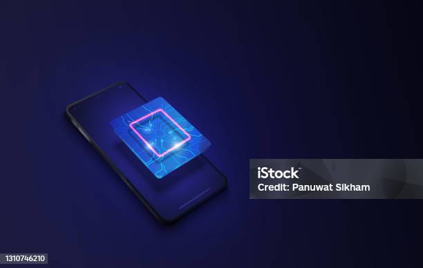 Cell Phone Graphics Chip Abstract Technology Chip Processor Of Smartphone Vector Illustration ...