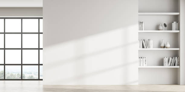 istock Modern living room interior with blank space and empty wall 1310746953