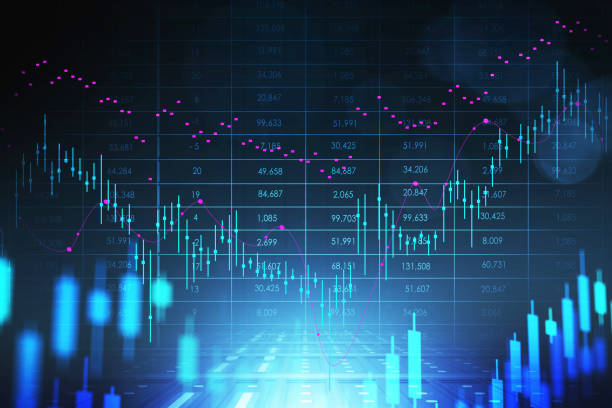 il grafico cambia le linee con i punti, il grafico con i numeri - 4313 foto e immagini stock