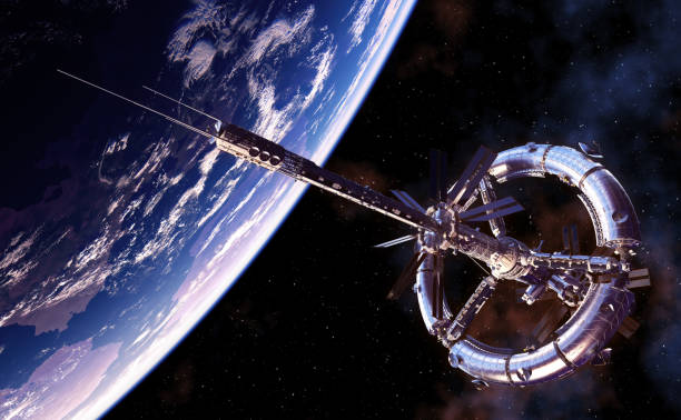 istock New Futuristic Space Station Orbiting Planet Earth 1310752923