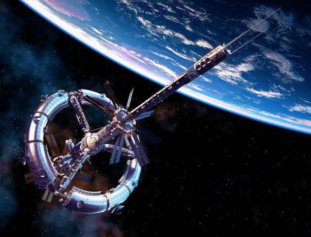 istock New Big Space Station Orbiting Blue Planet Earth 1310752927
