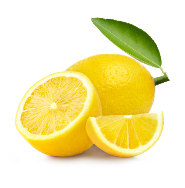 istock group of lemon with green leaf isolate on white background 1310754372