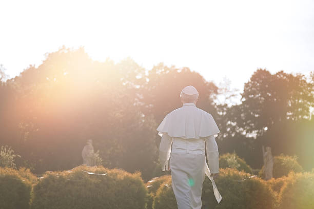 istock Pope walks in the garden 1310754783