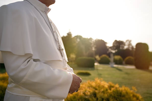 istock Pope walks in the garden 1310754795