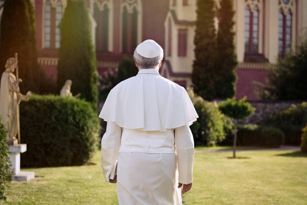 istock Pope walks in the garden 1310754810
