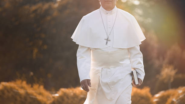 istock Pope walks in the garden 1310754834