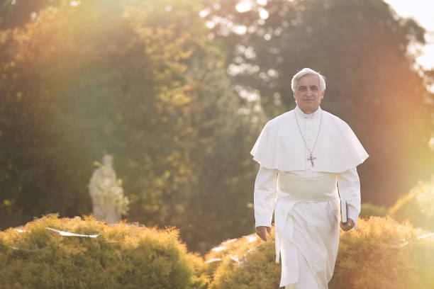istock Pope walks in the garden 1310754844