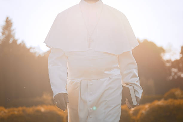istock Pope walks in the garden 1310754846